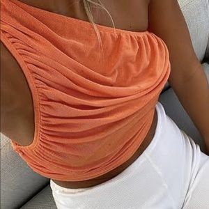 NWT LIONESS THE GODDESS CROP ORANGE